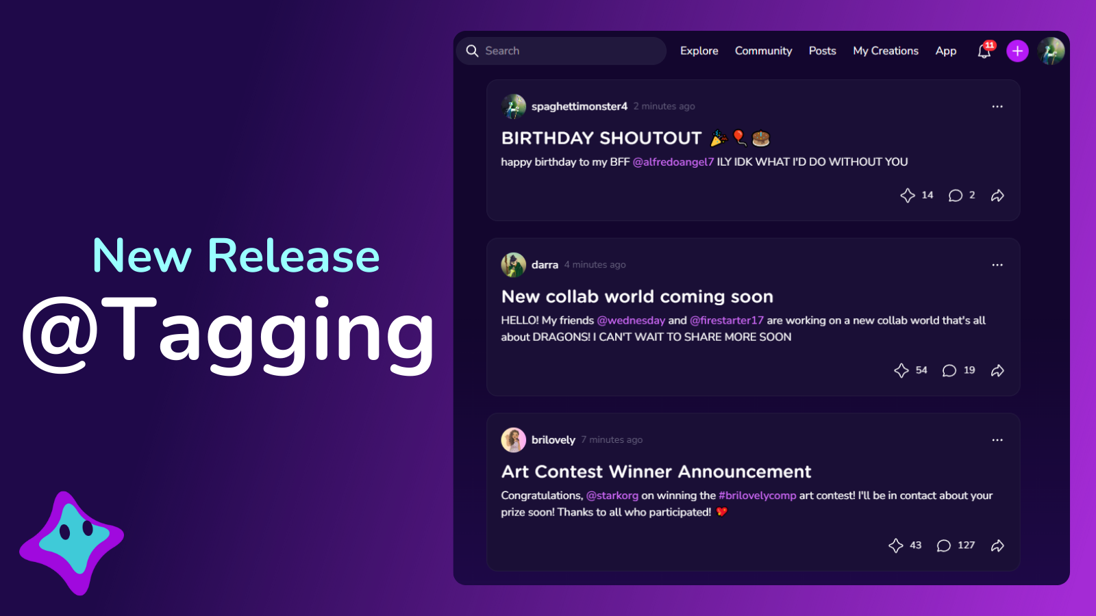 Changelog: @Tagging on web